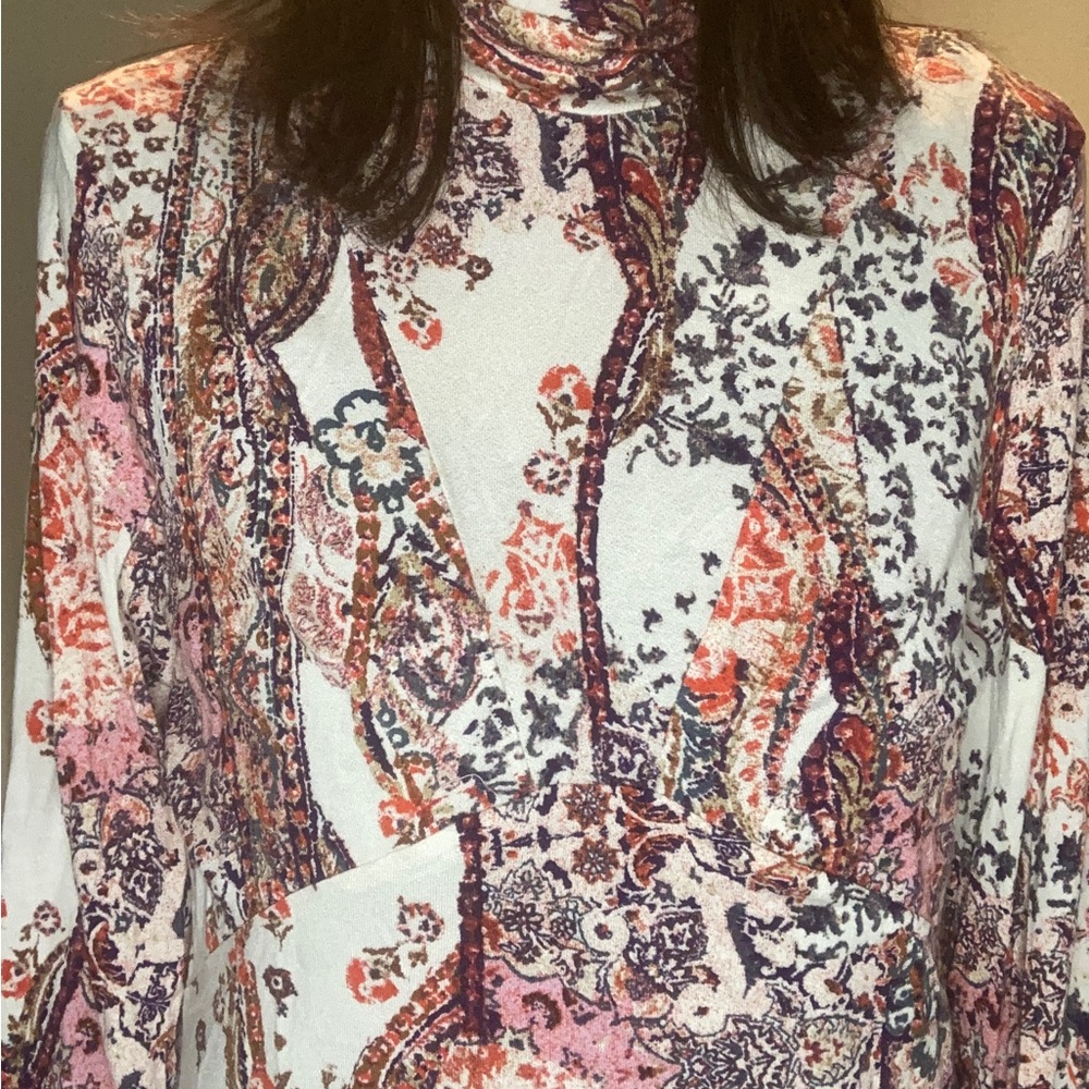 NWT Free People Boho Ivory Long Sleeve Midi Dress Size S - Picture 4 of 12